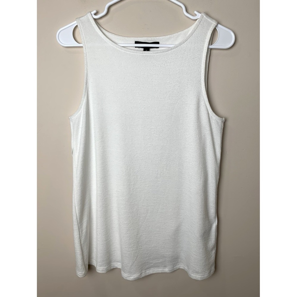 Banana Republic Sleeveless Tunic Womens Small White Crossover Back Stretch